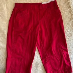 NWT Christopher & Banks red capris